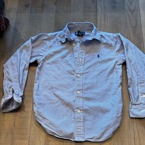Boys Ralph Lauren Blue and White Striped Shirt
